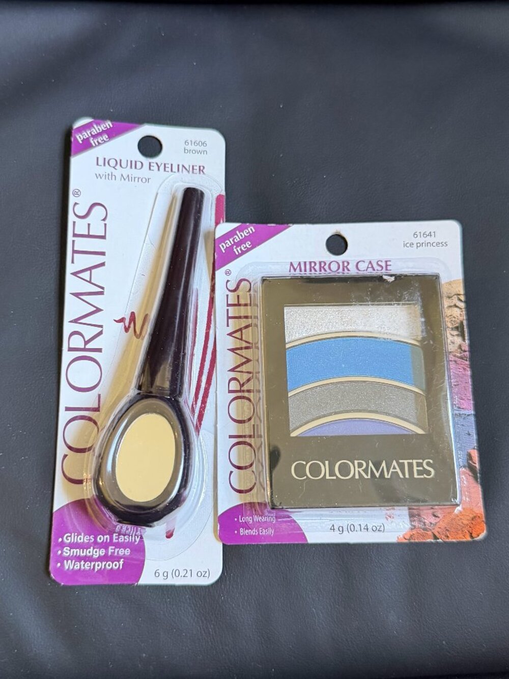 Colormates 61606 Brown Liquid Eyeliner & 61641 Ice Princess Eyeshadow w/ Mirror